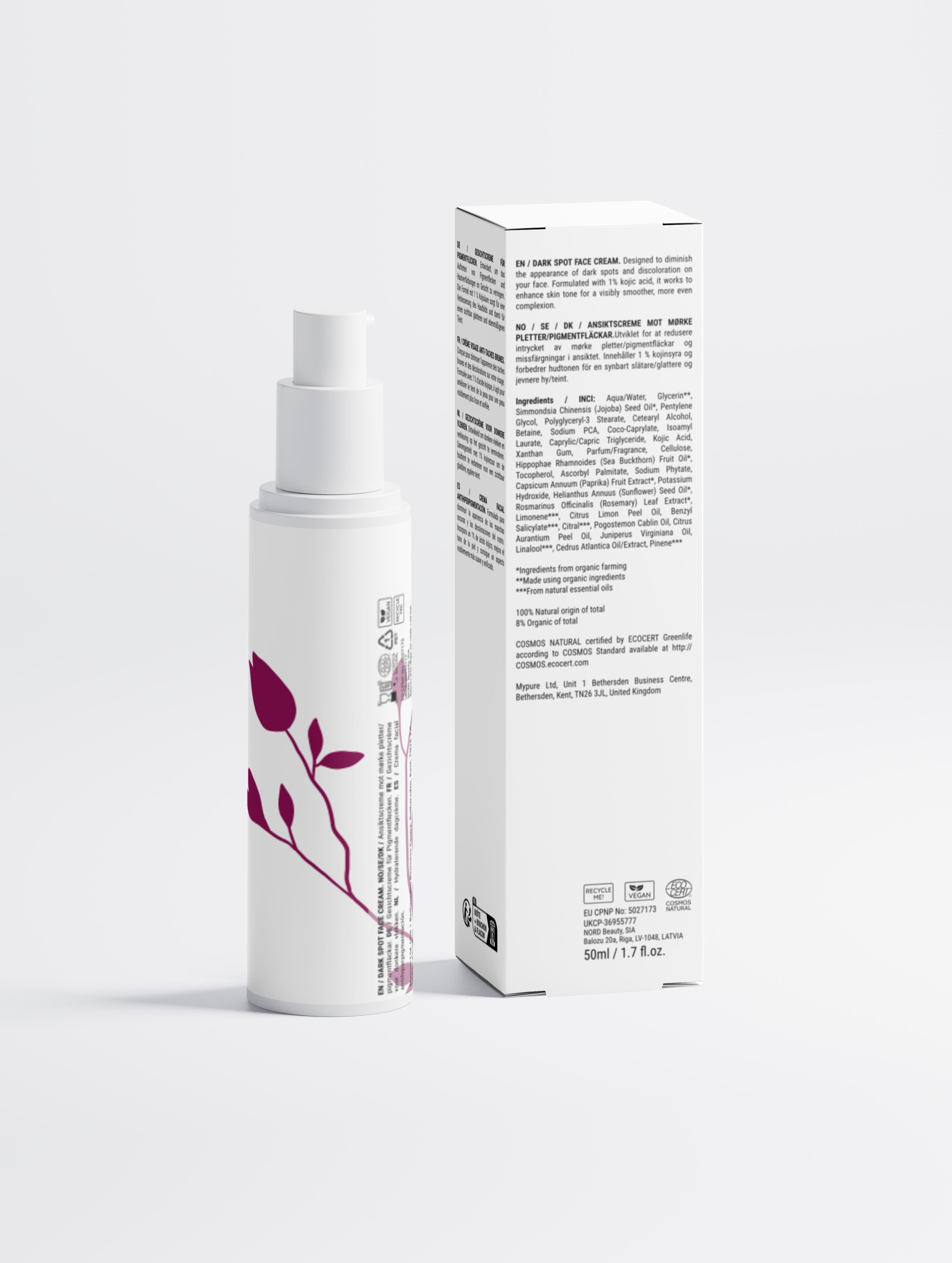 Dark Spot Face Cream with Kojic Acid